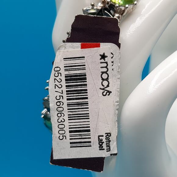 Macy's Green Rhinestone Stretch Bracelet, New With Tags, Old Stock - Picture 5 of 11